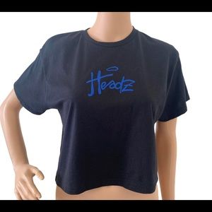 Headz Logo Cropped Black T Shirt